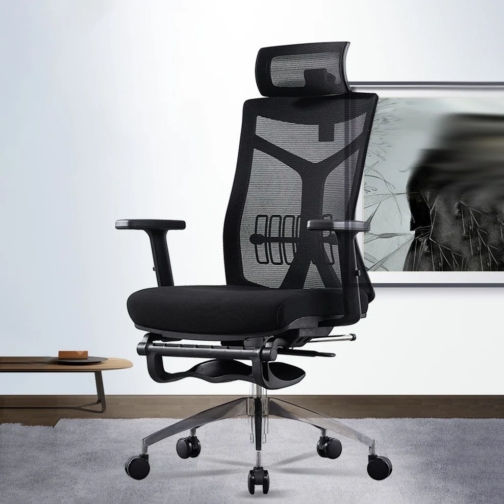 Chaise de bureau réglable à dossier moyen/haut, coussin en éponge Clearhalo