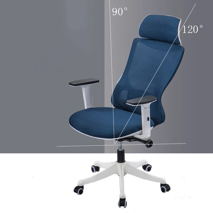 Chaise de bureau réglable en hauteur, chaise de travail moderne avec roulettes Clearhalo