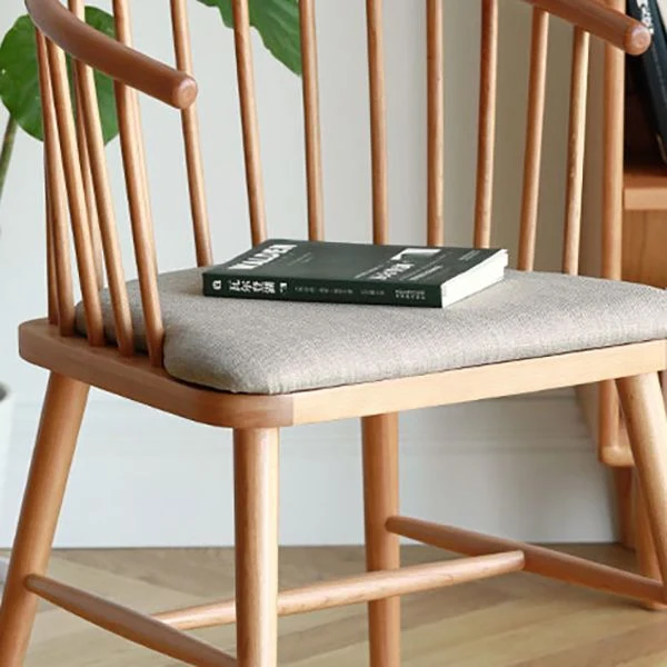 Chaise de bureau sans accoudoirs en bois massif, chaise de bureau moderne à dossier bas avec rembourrage Clearhalo
