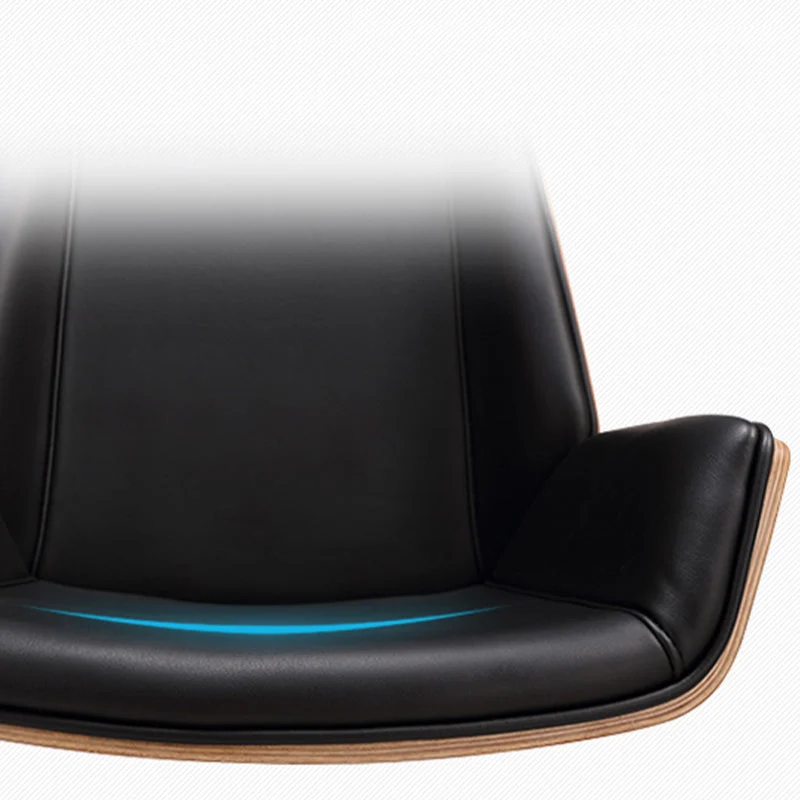 Chaise de bureau sans accoudoirs, chaise de bureau moderne en cuir sans détresse avec roulettes Clearhalo