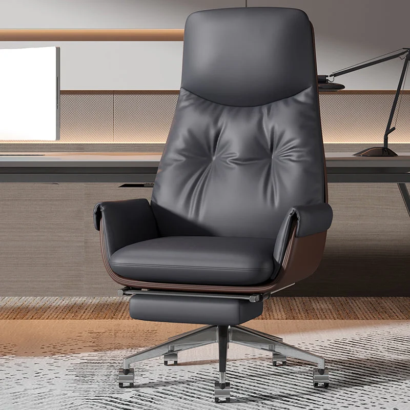Chaise de bureau sans accoudoirs, chaise de bureau moderniste avec roulettes pour bureau Clearhalo