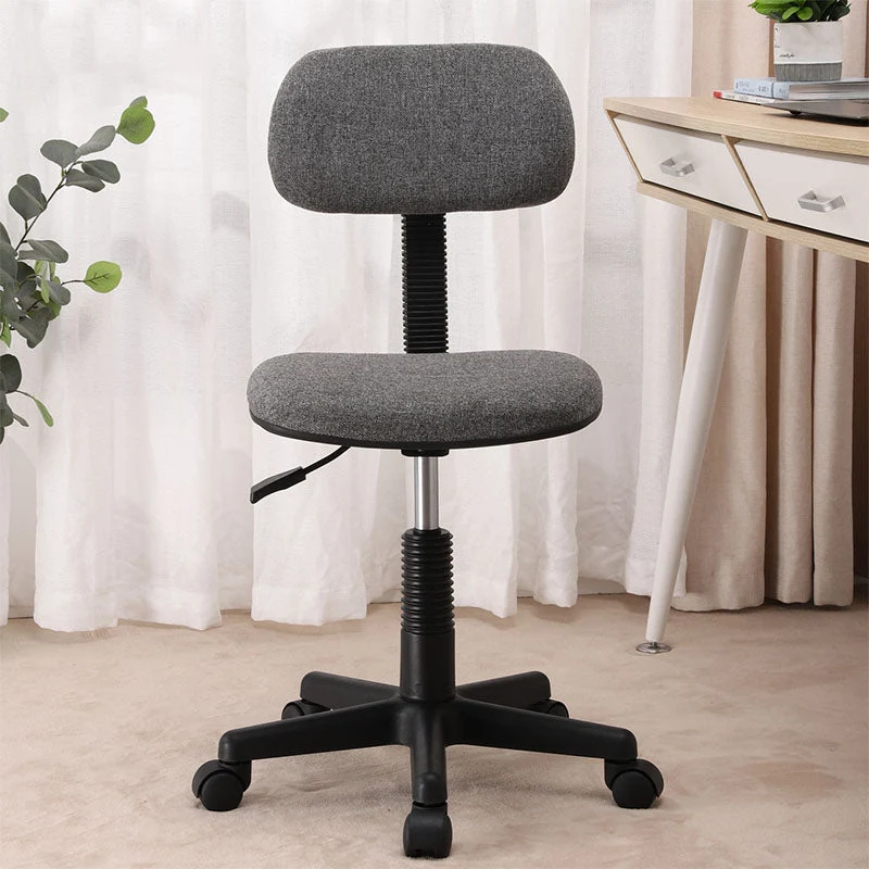 Chaise de bureau sans accoudoirs, chaise de travail rotative à Base en nylon avec roulettes Clearhalo