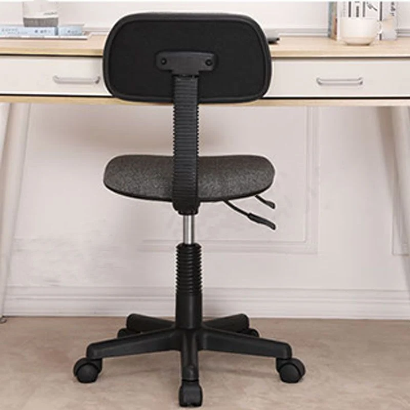 Chaise de bureau sans accoudoirs, chaise de travail rotative à Base en nylon avec roulettes Clearhalo