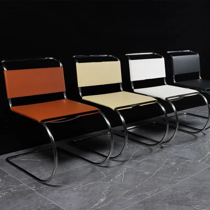 Chaise de bureau sans accoudoirs à dossier bas, moderne, en simili cuir, pour bureau à domicile Clearhalo