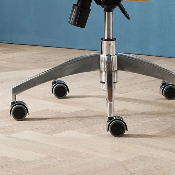 Chaise de bureau sans accoudoirs à dossier moyen, chaise de bureau moderne en similicuir Clearhalo