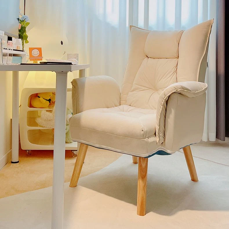 Chaise de bureau sans accoudoirs, dossier réglable en hauteur, avec 4 pieds Clearhalo