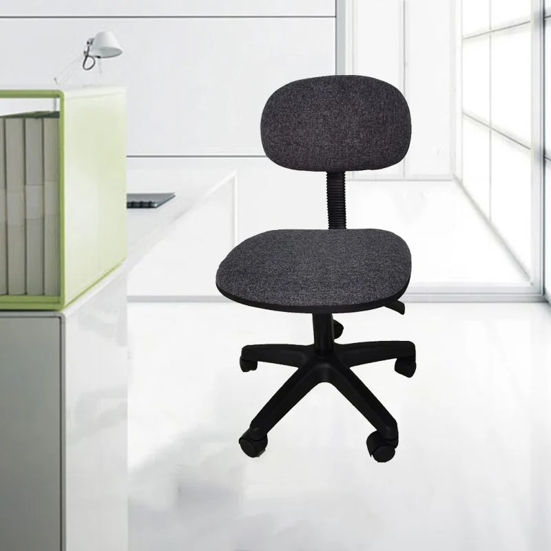 Chaise de bureau sans accoudoirs noire, chaise d'ordinateur pivotante à soutien lombaire Clearhalo