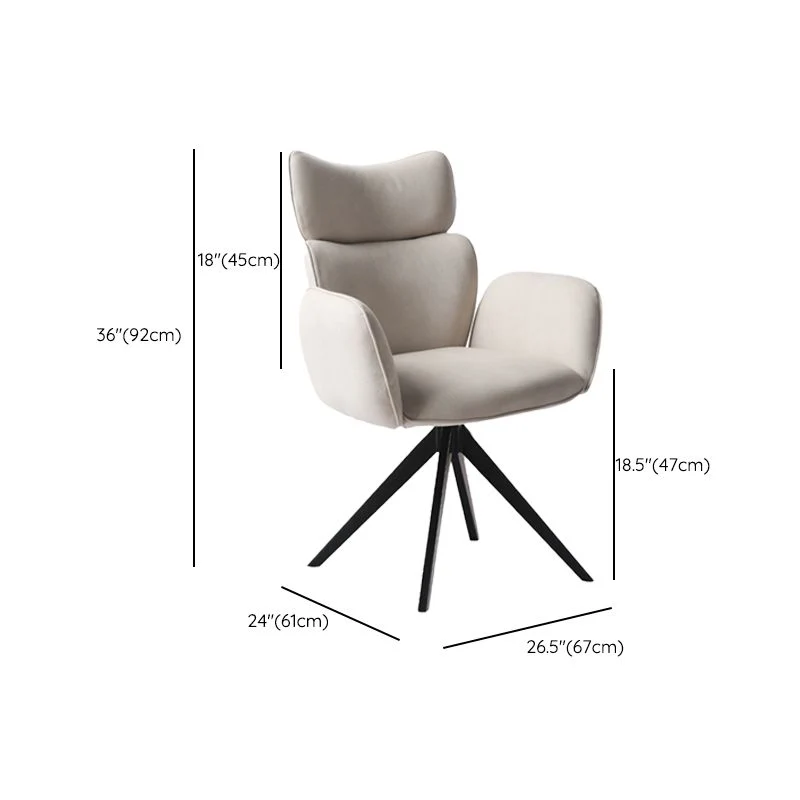 Chaise de bureau sans accoudoirs, sans roulettes, pour salon et maison Clearhalo