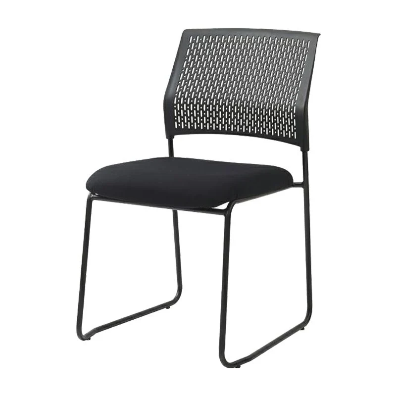 Chaise de bureau sans bras arrière en plastique contemporaine de chaise de conférence sans roues Clearhalo