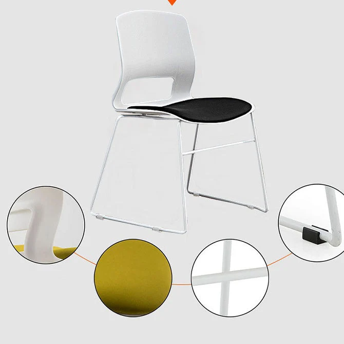 Chaise de bureau sans bras contemporaine aucune chaise ergonomique pénible Clearhalo