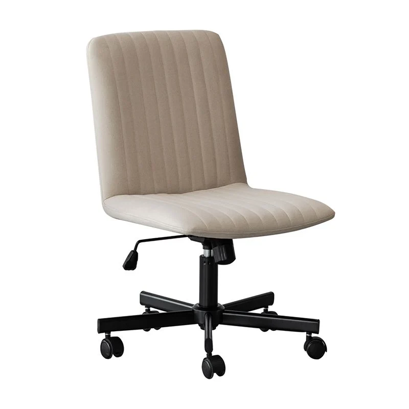 Chaise de bureau sans bras, hauteur de siège réglable, chaise de bureau ergonomique sans angoisse Clearhalo