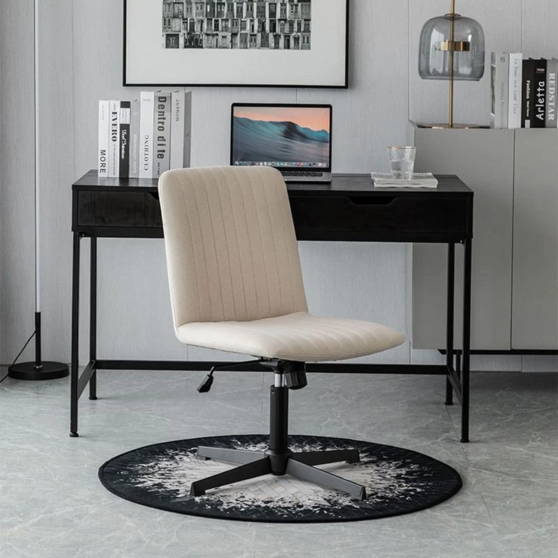 Chaise de bureau sans bras, hauteur de siège réglable, chaise de bureau ergonomique sans angoisse Clearhalo