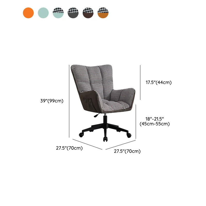 Chaise de bureau sans bras moderne, mécanisme d'inclinaison, hauteur de siège réglable Clearhalo
