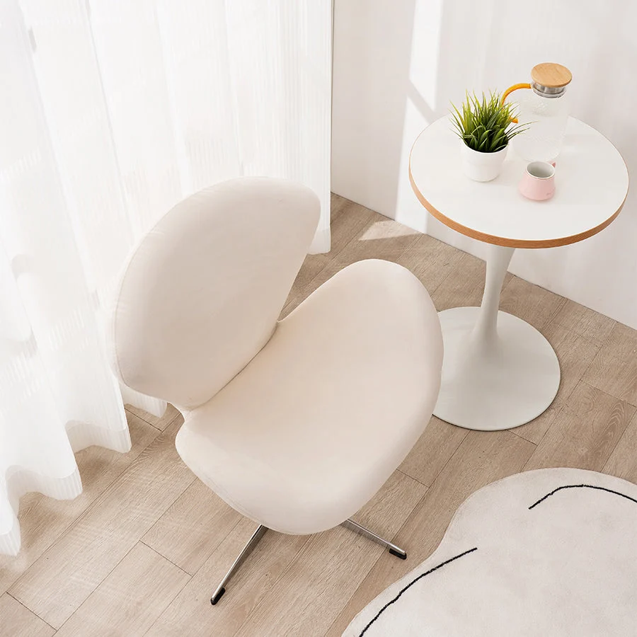 Chaise de bureau sans bras moderne, sans détresse, sans roues, chaise de bureau ergonomique Clearhalo