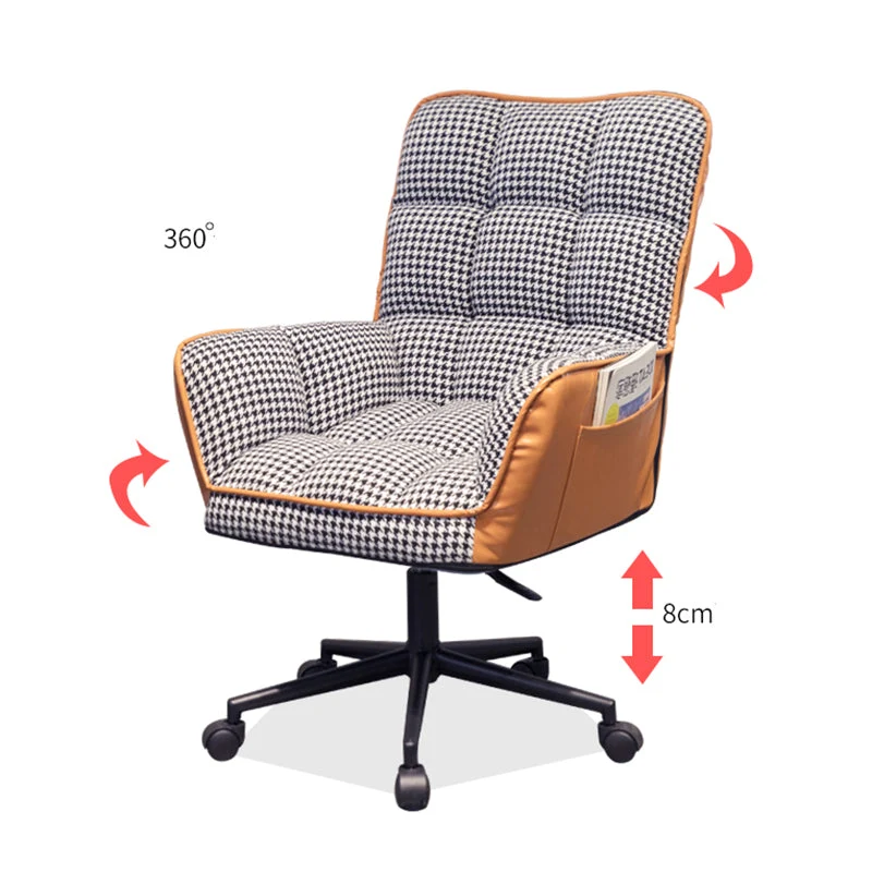 Chaise de bureau sans bras moderne sans chaise de bureau ergonomique pénible Clearhalo