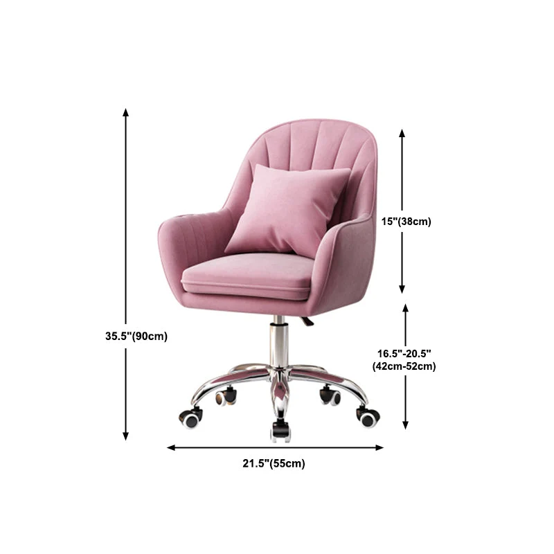 Chaise de bureau en simili cuir, chaise contemporaine à accoudoirs fixes avec roulettes Clearhalo