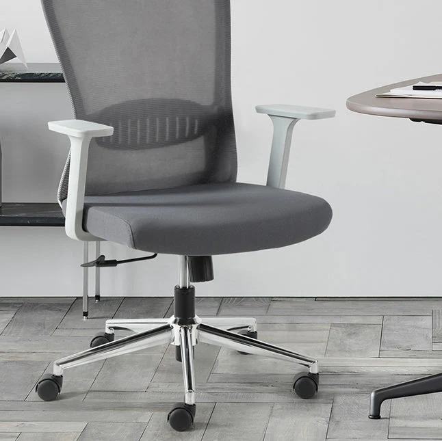 Chaise de bureau style contemporain avec support lombaire et chaise de bureau en maille Clearhalo