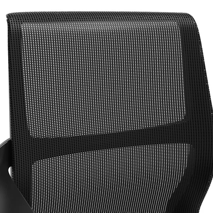 Chaise de bureau de style moderne, bras fixes à dossier moyen, chaise de travail ergonomique en maille Clearhalo
