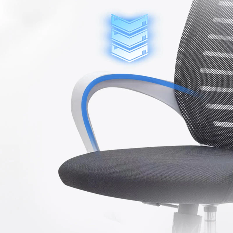 Chaise de bureau de style moderne, chaise de bureau ergonomique à dossier moyen avec accoudoirs Clearhalo