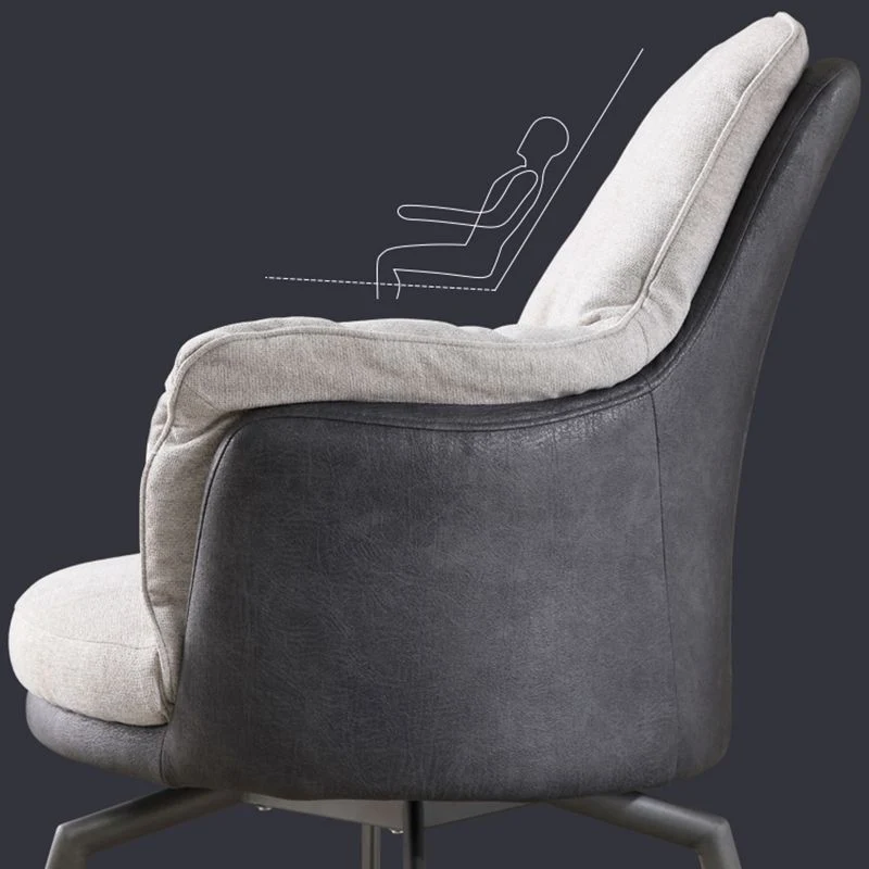 Chaise de bureau de style moderne, chaise de travail sans accoudoirs avec 4 pieds Clearhalo