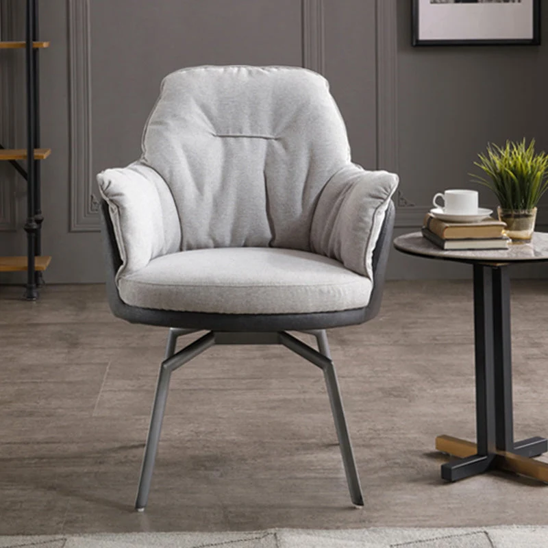 Chaise de bureau de style moderne, chaise de travail sans accoudoirs avec 4 pieds Clearhalo