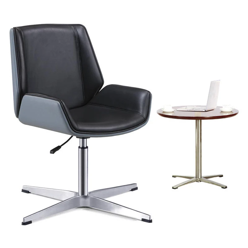 Chaise de bureau de style moderne en cuir pour ordinateur, chaise de bureau à dossier moyen/haut Clearhalo