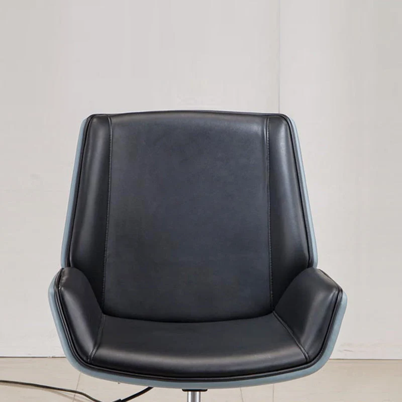 Chaise de bureau de style moderne en cuir pour ordinateur, chaise de bureau à dossier moyen/haut Clearhalo