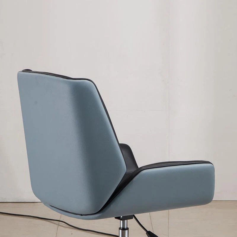 Chaise de bureau de style moderne en cuir pour ordinateur, chaise de bureau à dossier moyen/haut Clearhalo