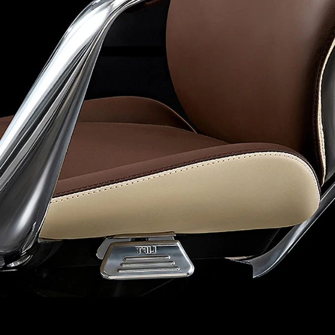 Chaise de bureau de style moderne, siège réglable en hauteur, bras fixes, avec roulettes Clearhalo