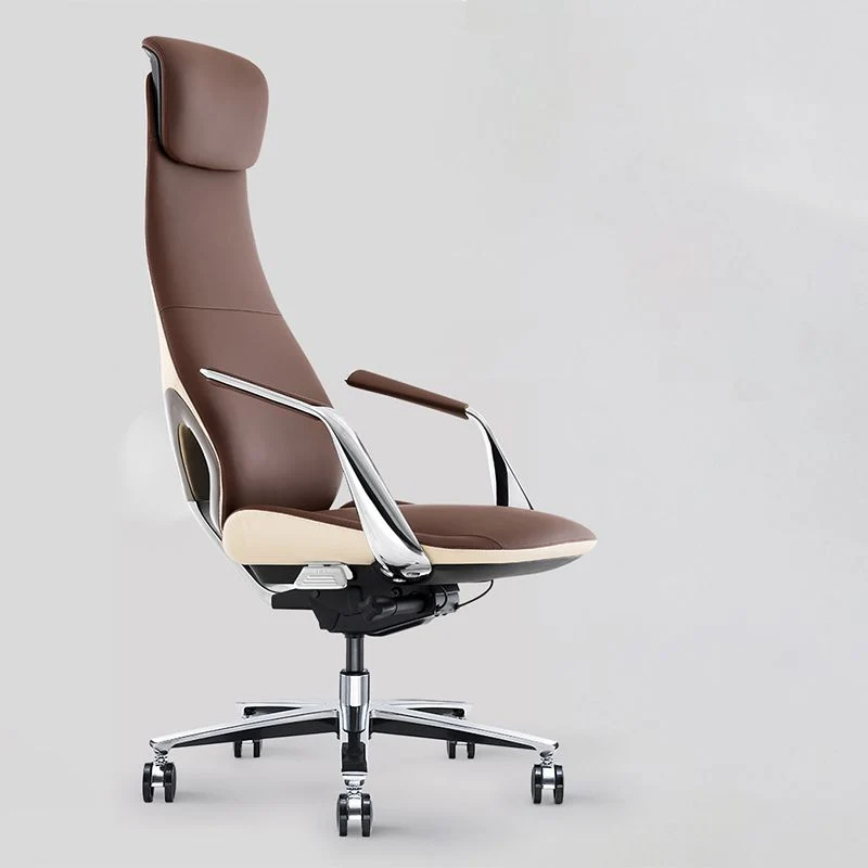Chaise de bureau de style moderne, siège réglable en hauteur, bras fixes, avec roulettes Clearhalo