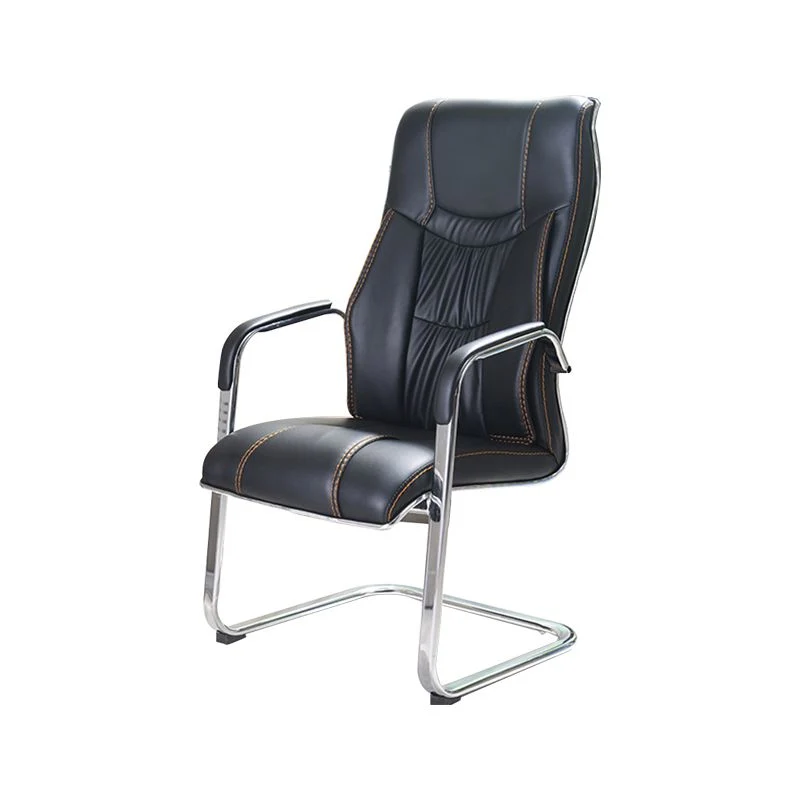 Chaise de bureau tapissée moderne sans bras fixes avec roues sans chaise de bureau pénible Clearhalo