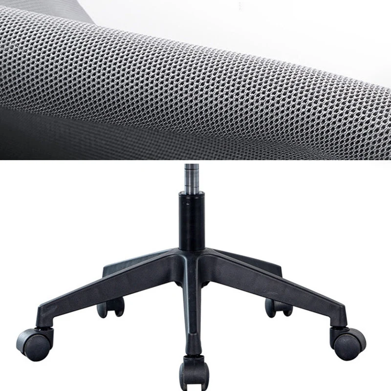 Chaise de bureau tapissée par grille d'air respirable de chaise de bureau contemporaine noire Clearhalo