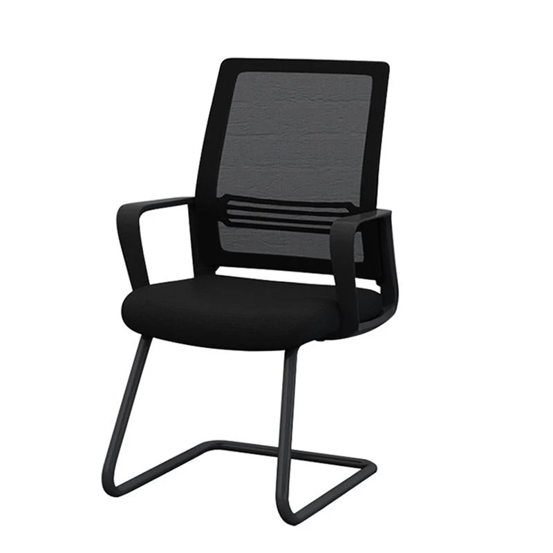 Chaise de bureau tapissée par grille d'air respirable de chaise de bureau contemporaine noire Clearhalo