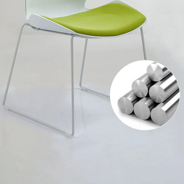 Chaise de bureau tapissée sans bras moderne aucune chaise de bureau en plastique de roues Clearhalo