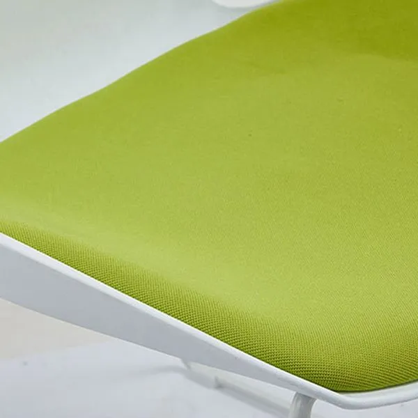 Chaise de bureau tapissée sans bras moderne aucune chaise de bureau en plastique de roues Clearhalo