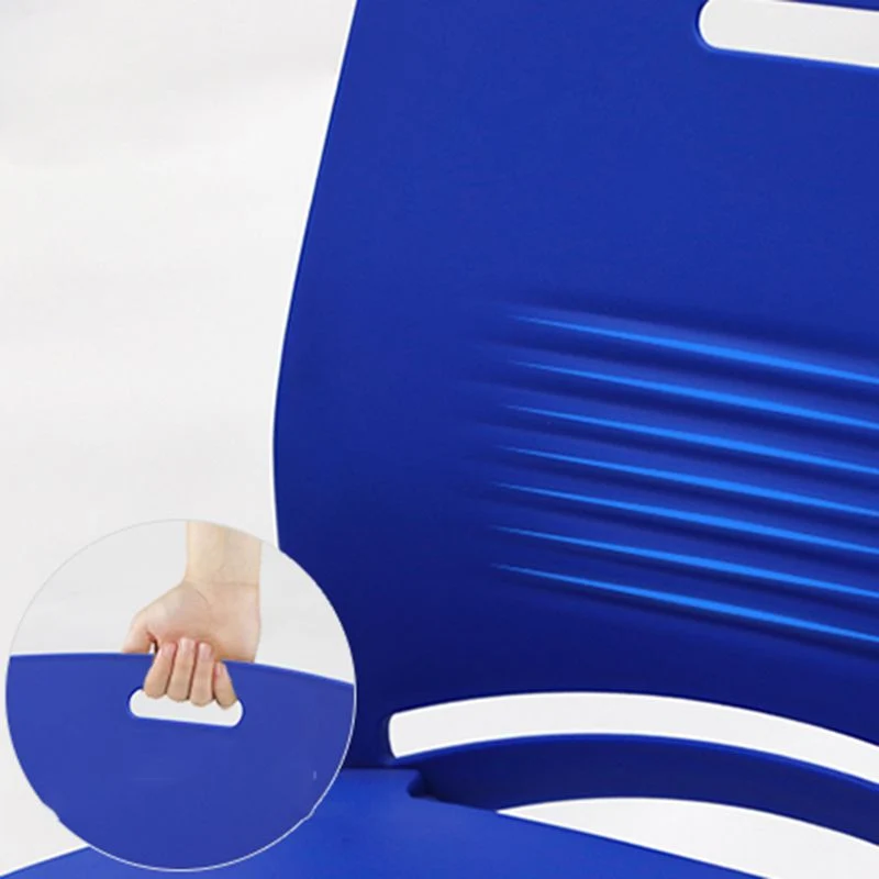 Chaise de bureau tapissée sans bras en plastique aucune chaise de bureau moderne de roues Clearhalo