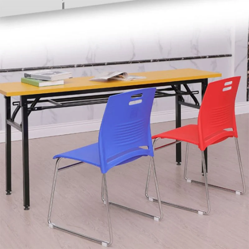 Chaise de bureau tapissée sans bras en plastique aucune chaise de bureau moderne de roues Clearhalo