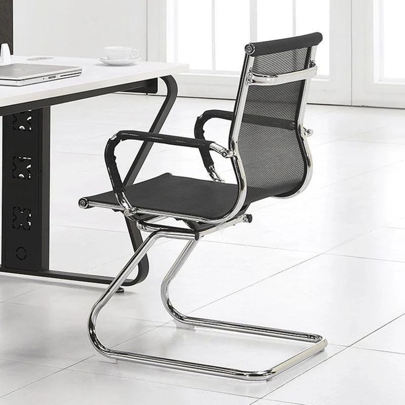 Chaise de conférence à bras fixes Chaise de conférence moderne sans roues Clearhalo