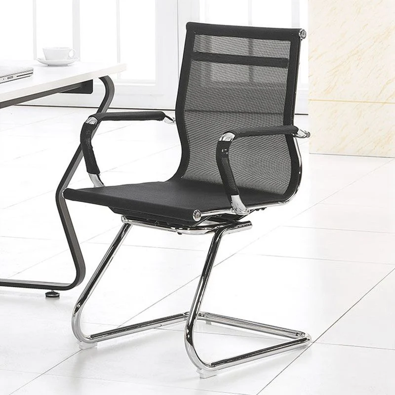 Chaise de conférence à bras fixes Chaise de conférence moderne sans roues Clearhalo