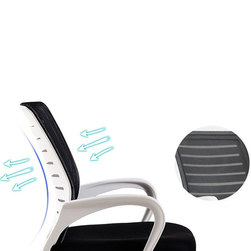 Chaise de conférence à bras fixes moderne, soutien lombaire, chaise de conférence à dossier haut Clearhalo