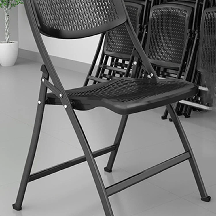 Chaise de conférence à cadre en acier moderne, chaise de dossier et de siège en plastique sans accoudoirs Clearhalo