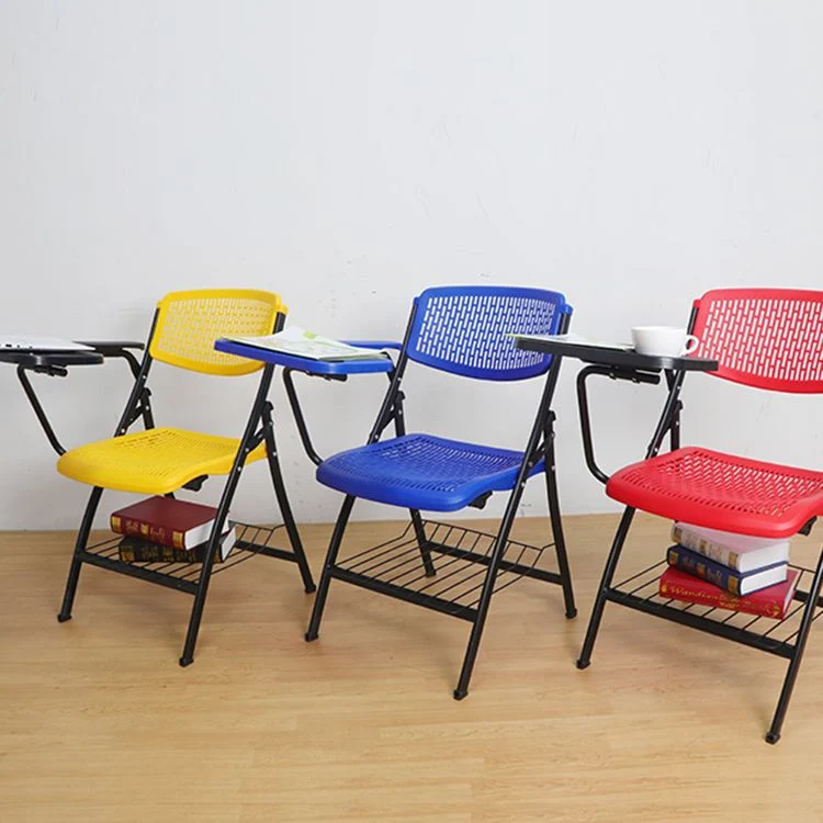 Chaise de conférence à cadre en acier moderne, chaise de dossier et de siège en plastique sans accoudoirs Clearhalo