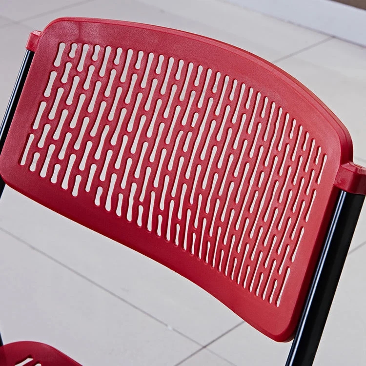 Chaise de conférence à cadre métallique, chaise pliante en plastique sans bras moderne Clearhalo