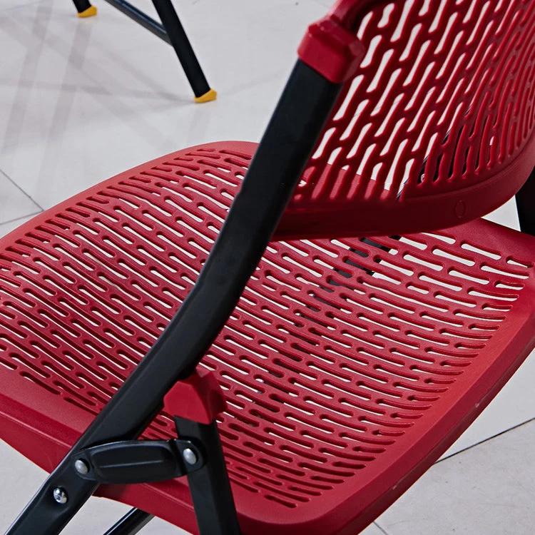 Chaise de conférence à cadre métallique, chaise pliante en plastique sans bras moderne Clearhalo