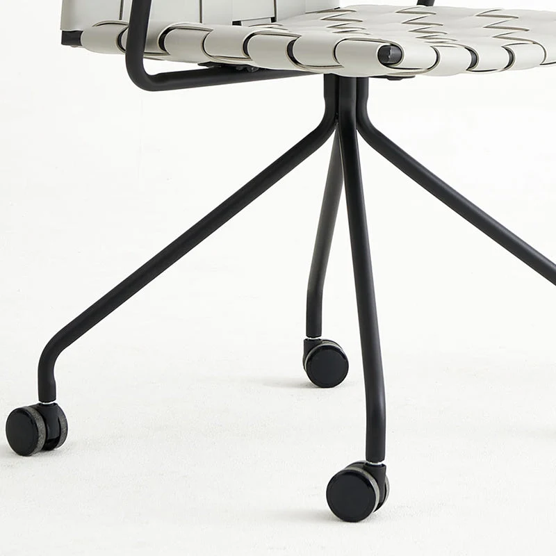 Chaise de conférence contemporaine à bras fixes, chaise grise pour bureau Clearhalo