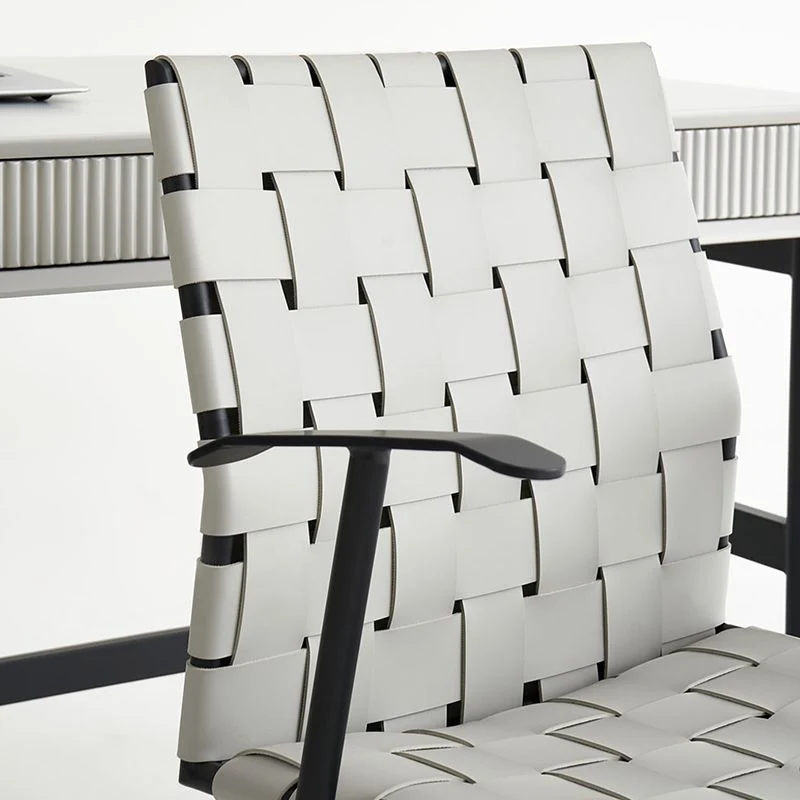 Chaise de conférence contemporaine à bras fixes, chaise grise pour bureau Clearhalo