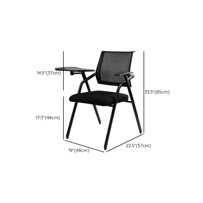Chaise de conférence contemporaine en métal, chaise de bureau ergonomique en maille Clearhalo
