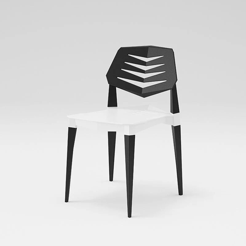 Chaise de conférence contemporaine sans bras, chaise en plastique avec pieds pour bureau Clearhalo