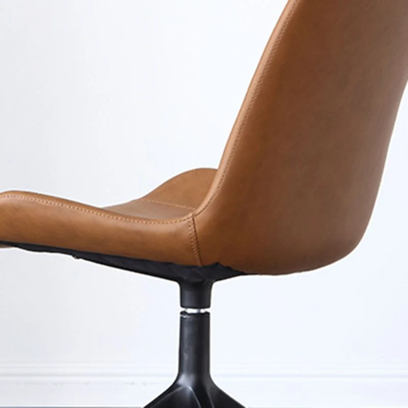Chaise de conférence en cuir contemporaine sans bras, chaise de travail pour bureau Clearhalo
