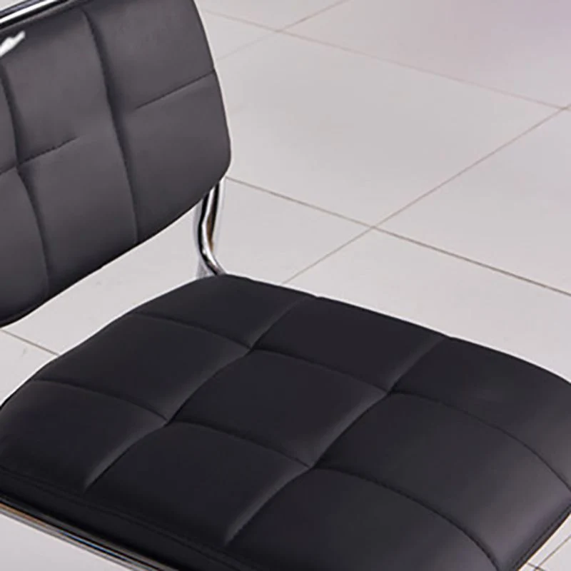 Chaise de conférence à dossier bas, chaise d'invité contemporaine sans roues Clearhalo